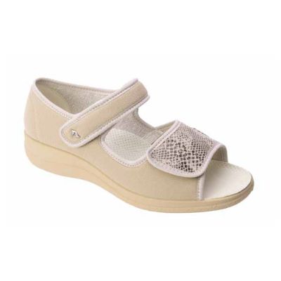 Podoline Assisi - Fully elastic women's sandals with strap - Beige