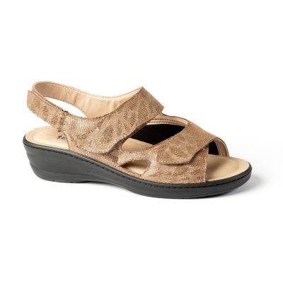 Comfort line women's sandals with elastic insert - Sand
