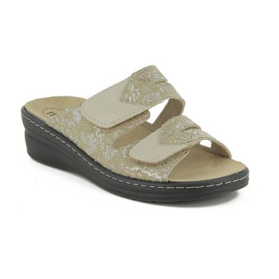 Woman Slippers Predisposed with Two Bands - Itersan PE1417 - Beige