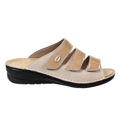 Extrostyle Grazia - 3 velcro slippers and open toe - Sabbia