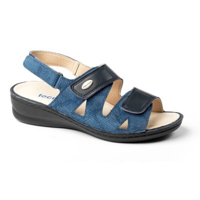 Women's sandals Adjustable with strap and prepared for footbed - BLU