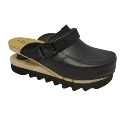 Zoccoli in legno a tacco alto - Baldo 23/19 Nero